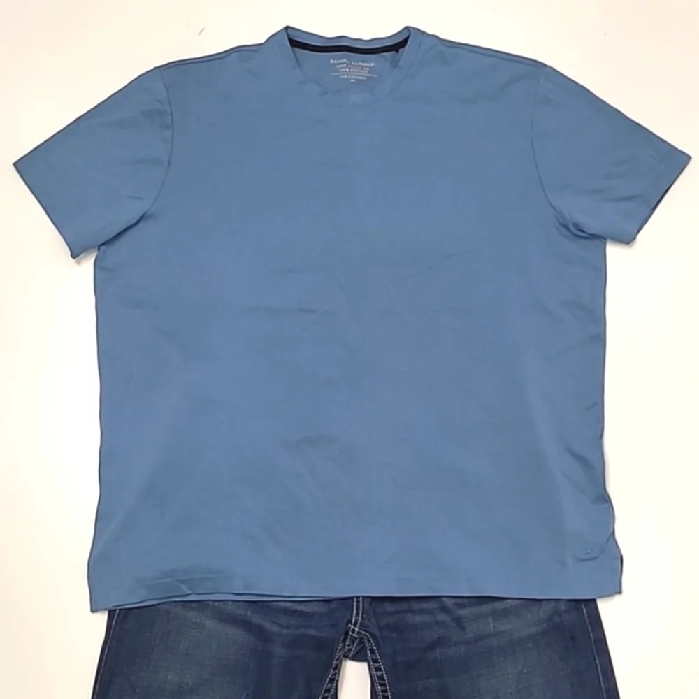 Banana Republic Luxe Touch Tee Blue Short Sleeved T-Shirt Crew Neck Relaxed Soft